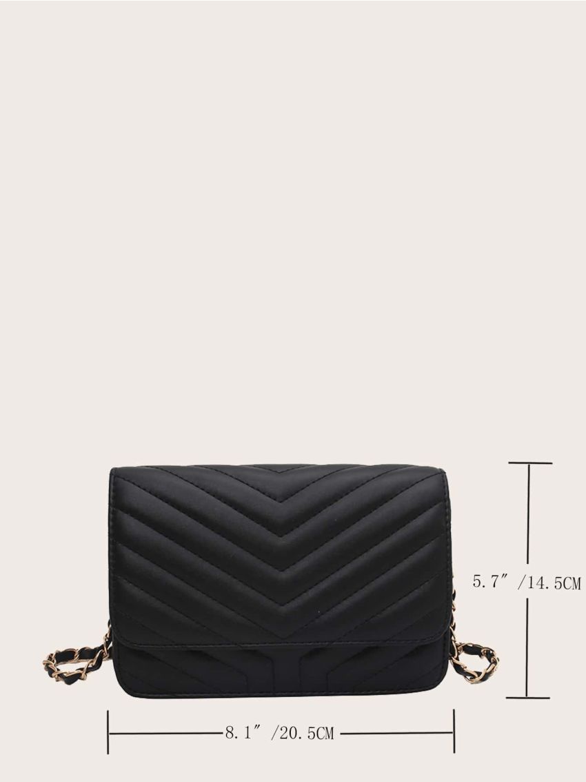 Chevron Flap Crossbody Bag