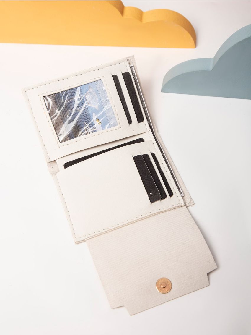 Snap Button Fold Over Small Wallet
