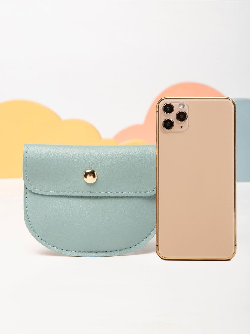 Tassel Decor Snap Button Coin Purse