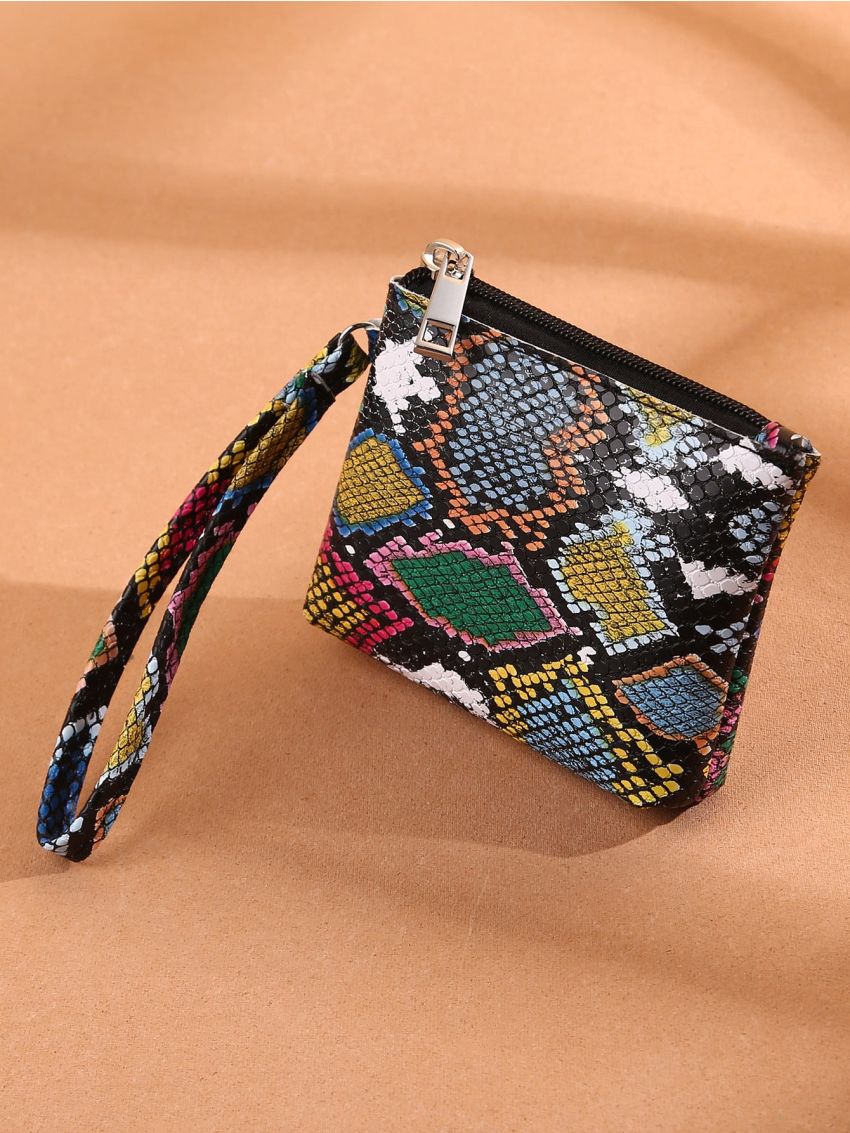 Snakeskin Print Coin Purse