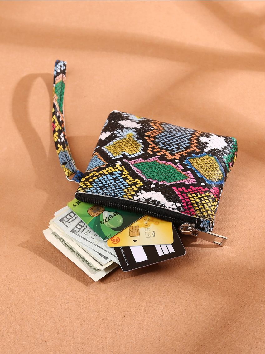 Snakeskin Print Coin Purse