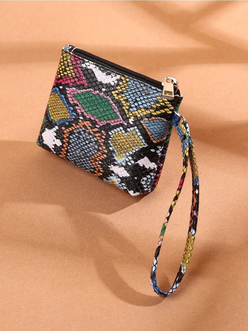 Snakeskin Print Coin Purse