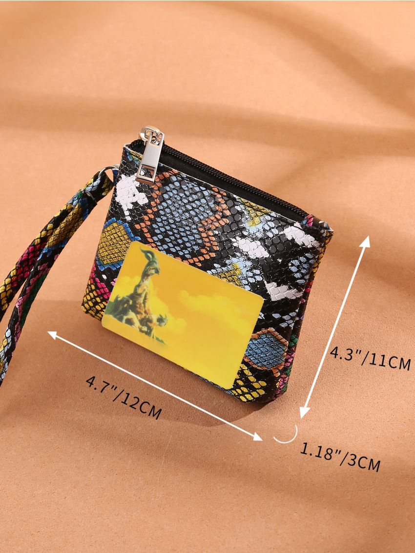 Snakeskin Print Coin Purse
