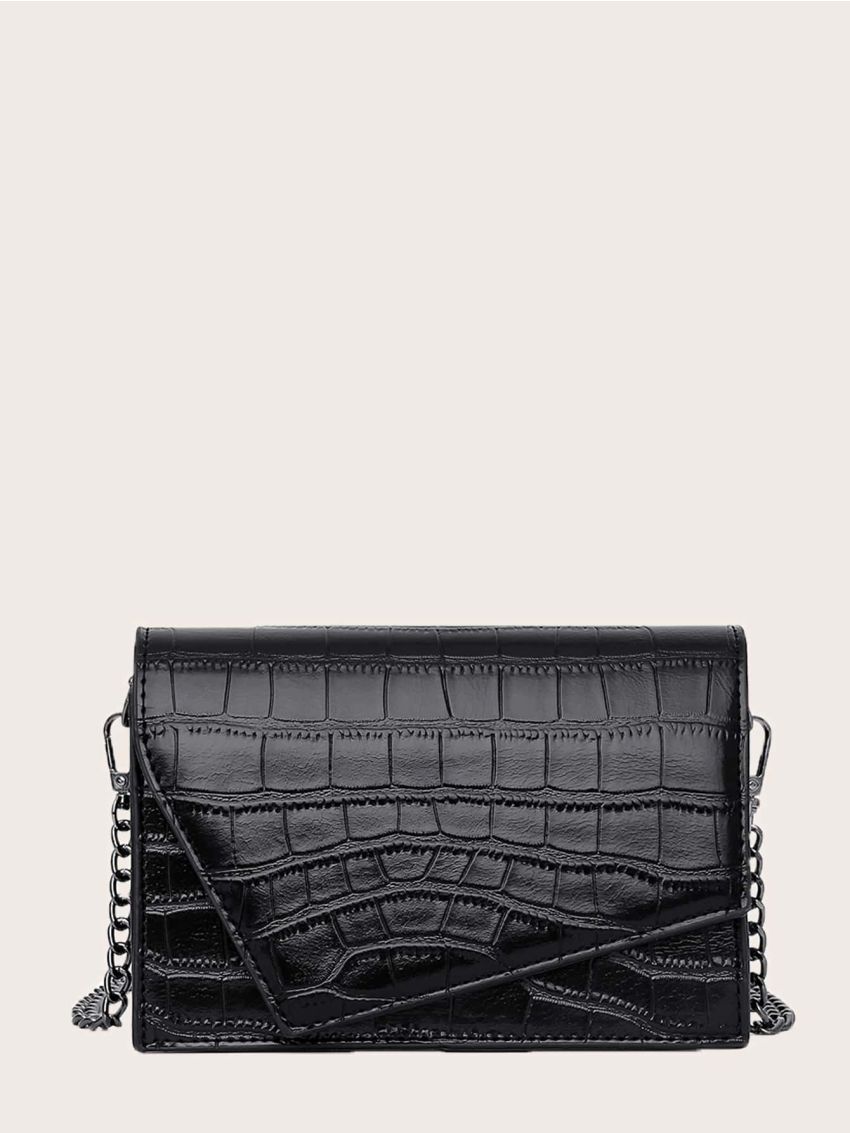 Mini Croc Embossed Crossbody Bag
