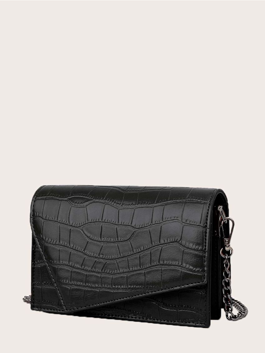 Mini Croc Embossed Crossbody Bag
