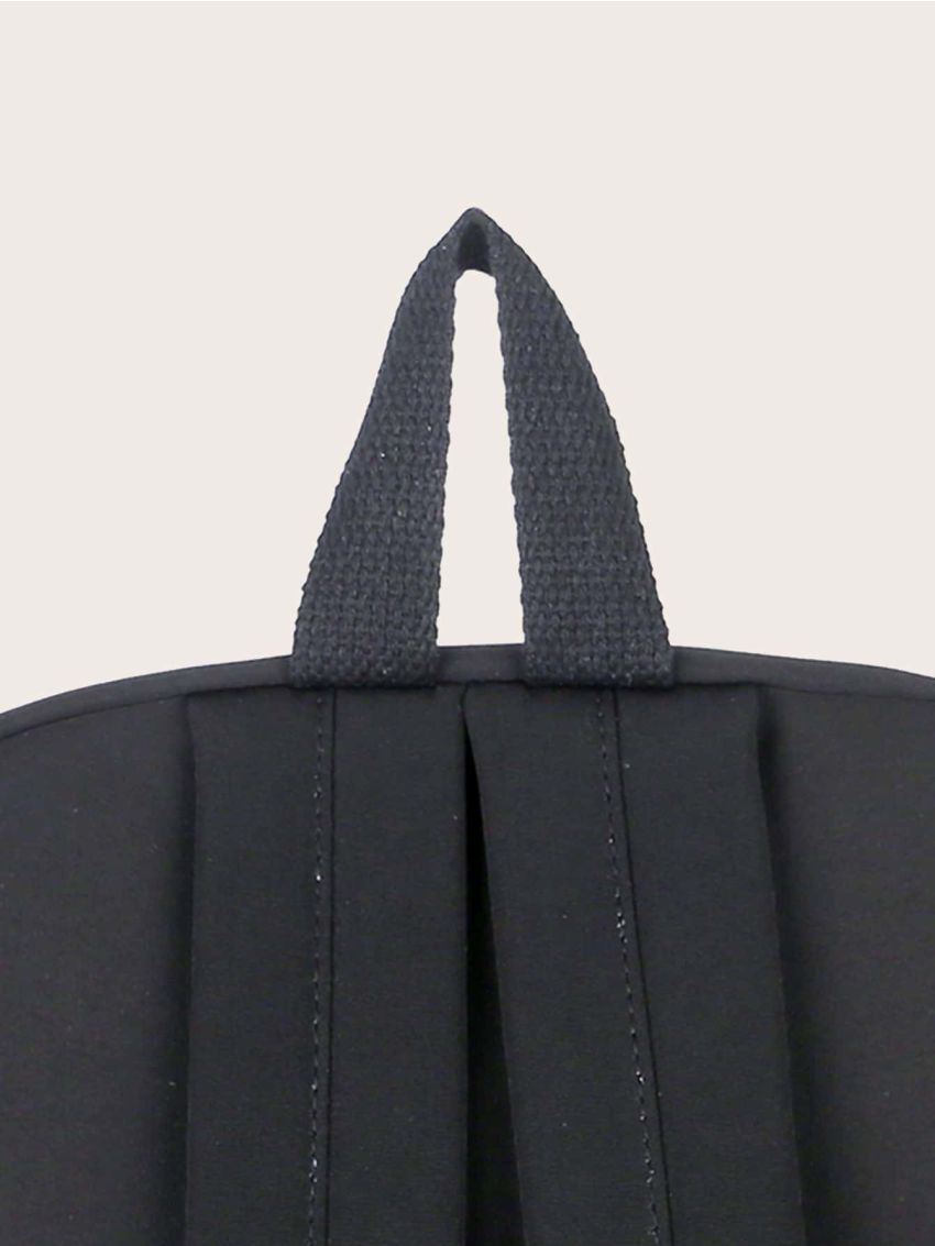 Letter Graphic Large Capacity Backpack