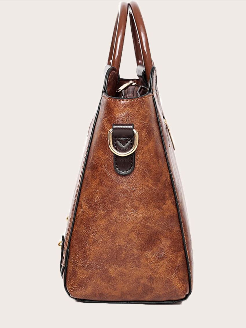 4pcs Semicircle Handle Tote Bag Set