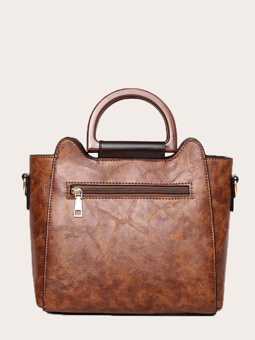 4pcs Semicircle Handle Tote Bag Set