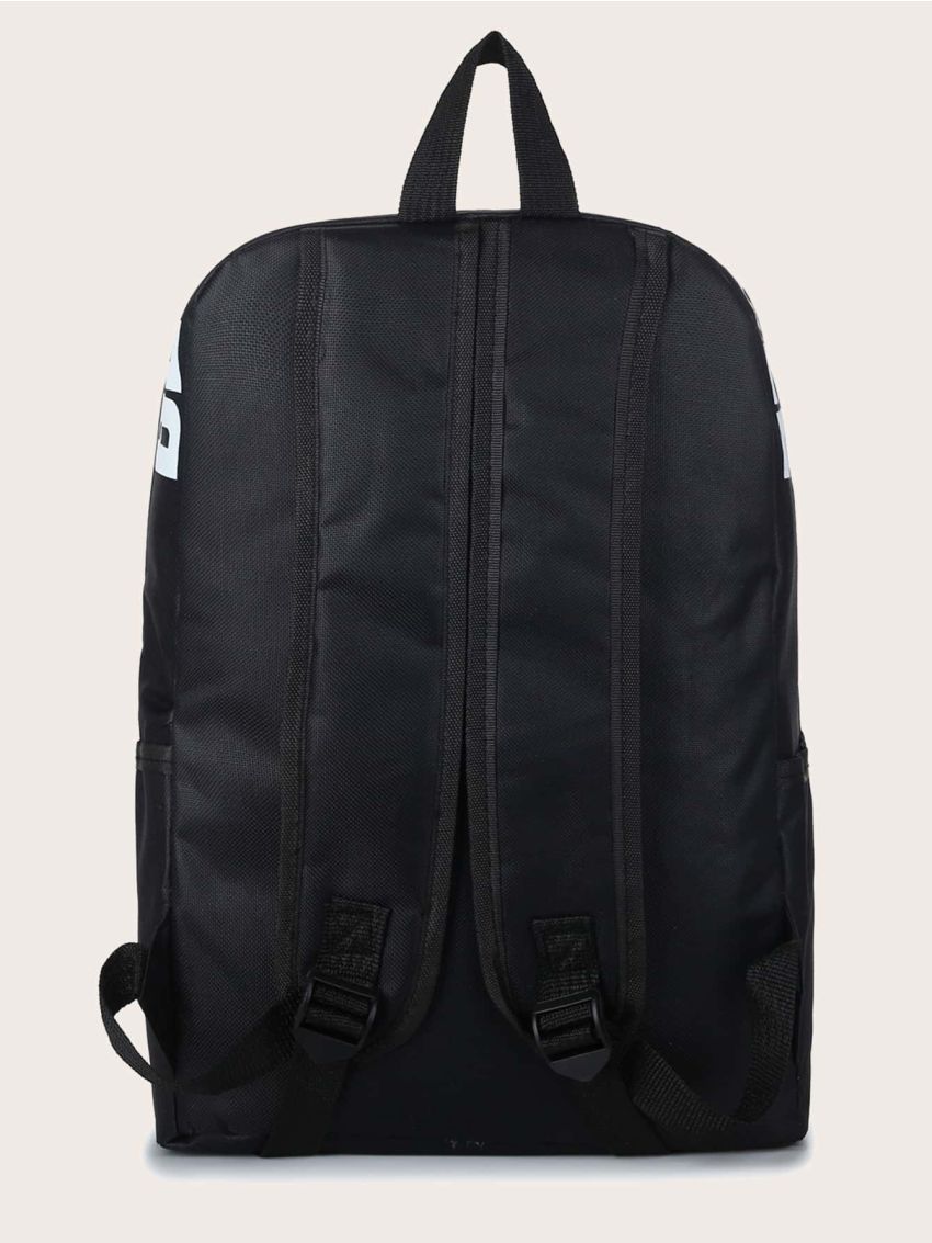 Letter Graphic Pocket Front Backpack
