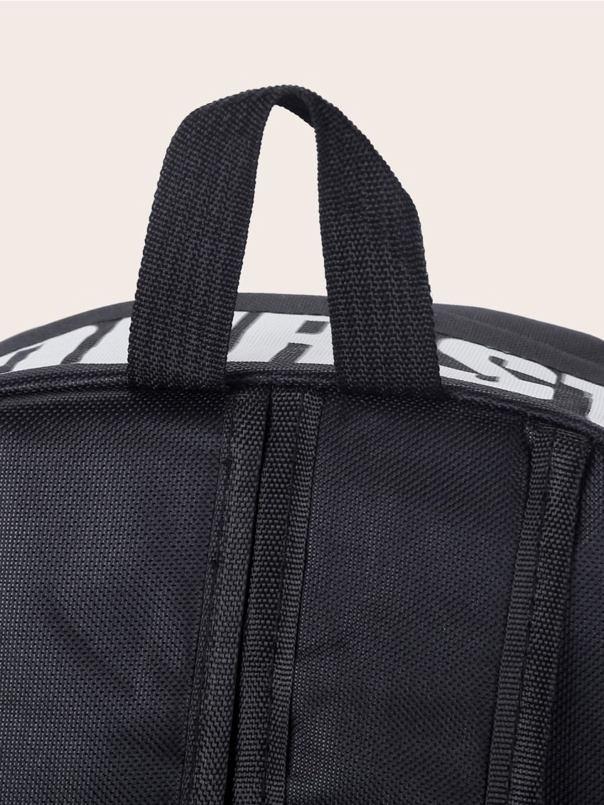 Letter Graphic Pocket Front Backpack