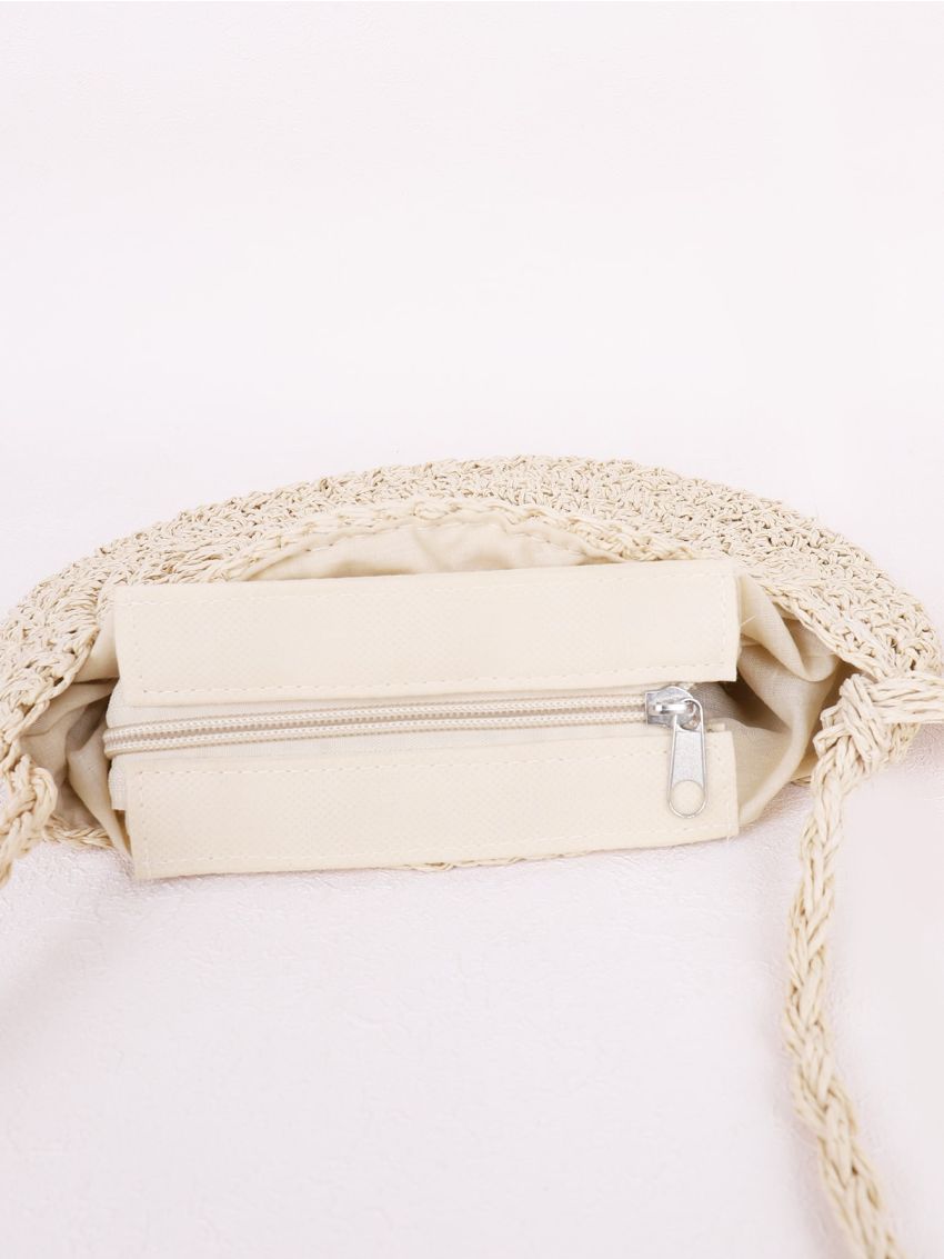 Tassel Decor Straw Bag