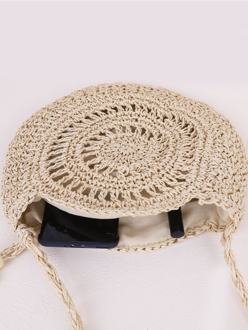 Tassel Decor Straw Bag