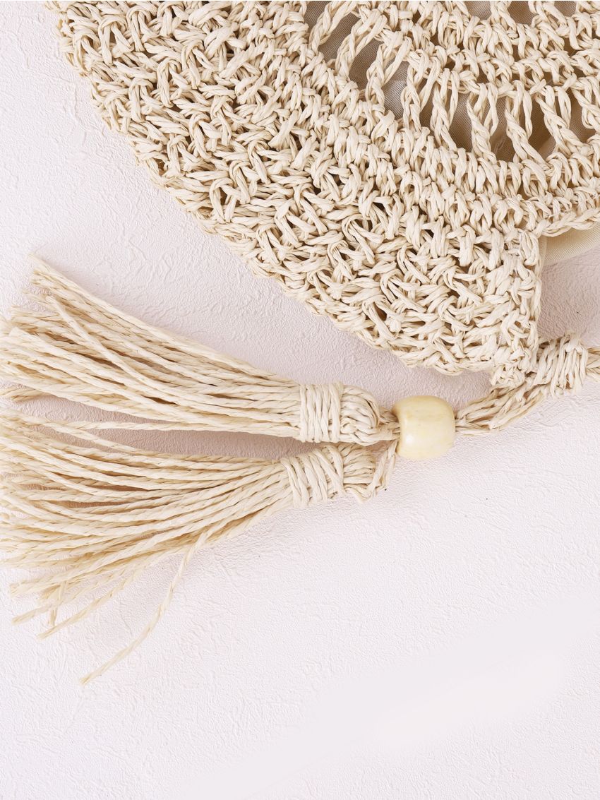 Tassel Decor Straw Bag