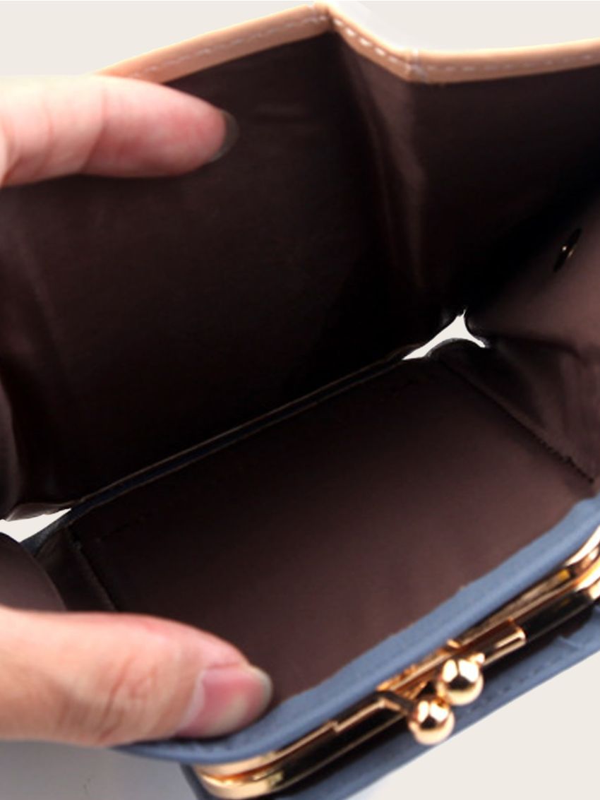 Kiss Lock Fold Over Purse