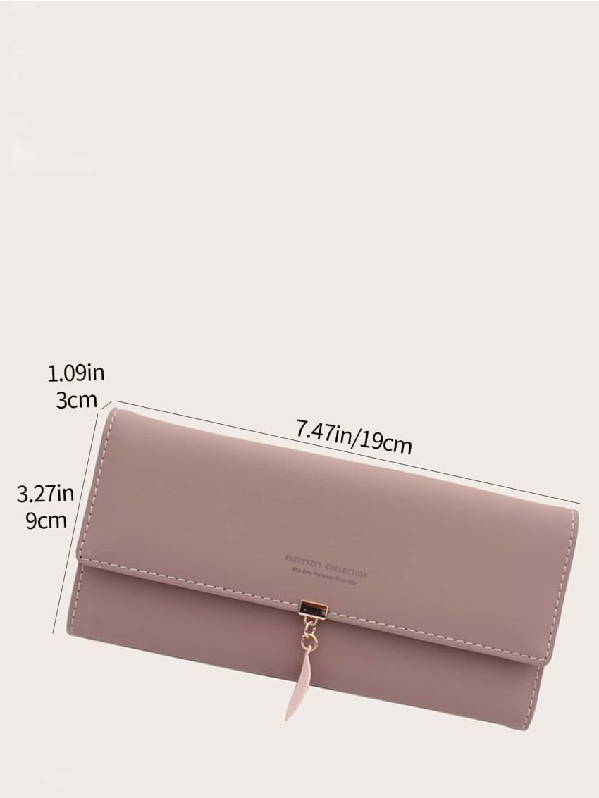 Leaf Charm Fold Over Purse