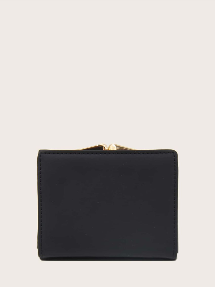 Leaf Charm Tri-fold Purse