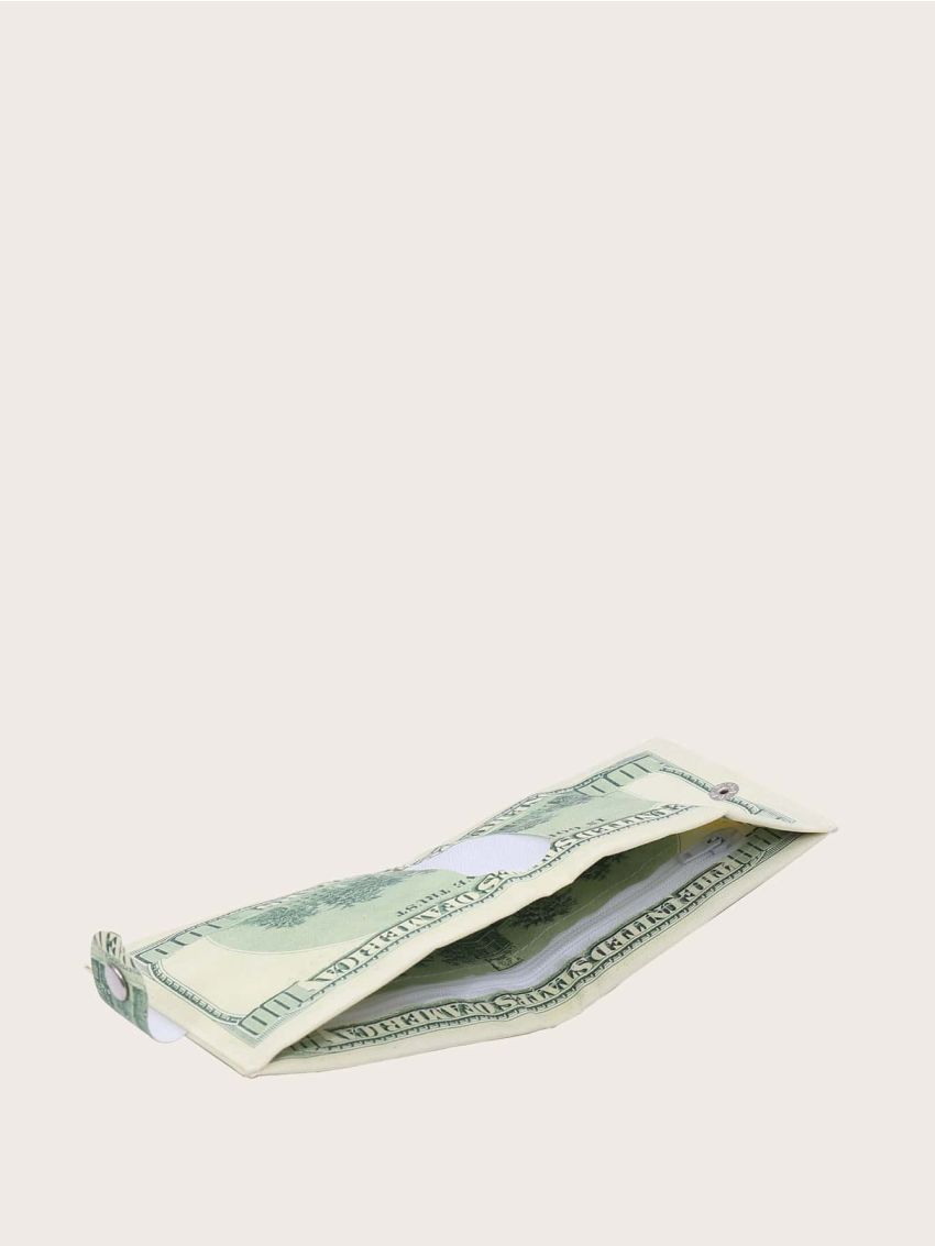 Dollar Design Snap Button Purse