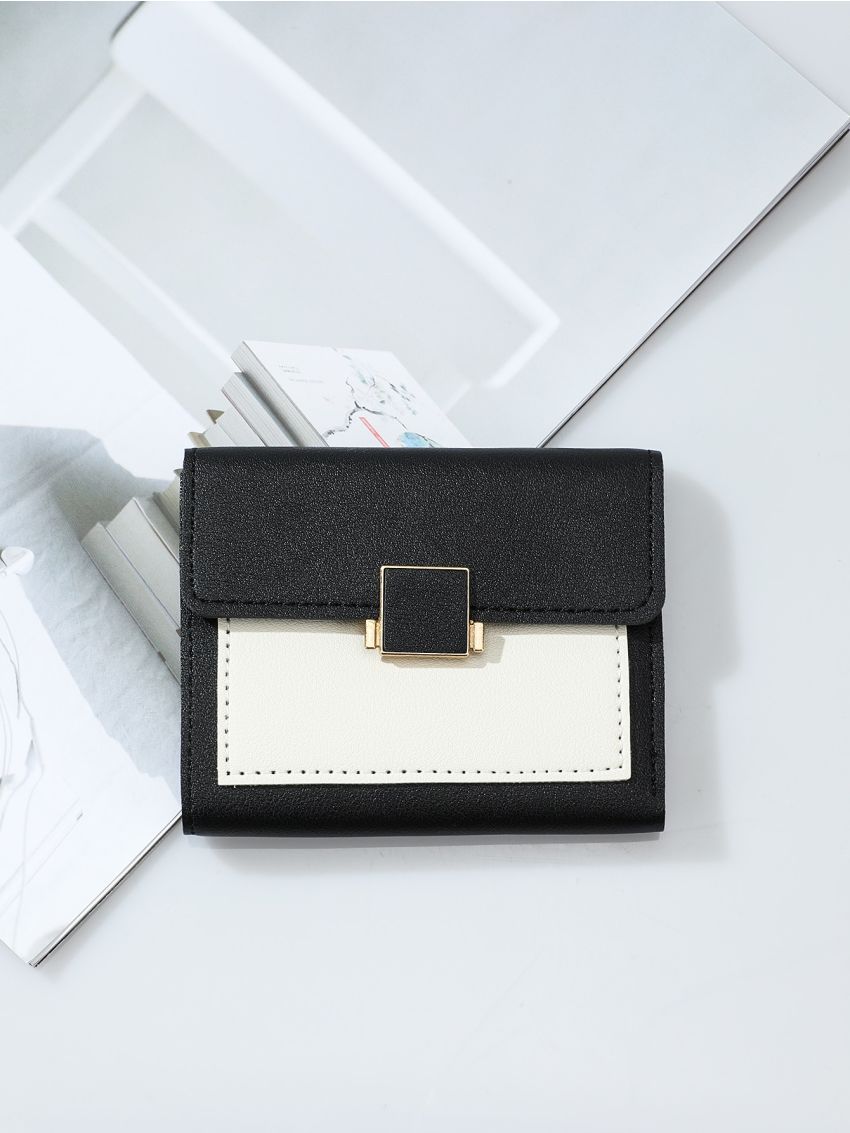 Color Block Fold Over Purse