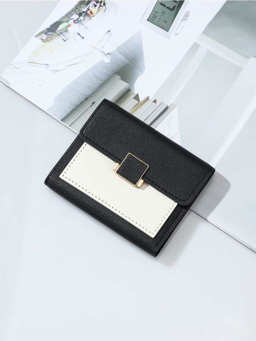 Color Block Fold Over Purse