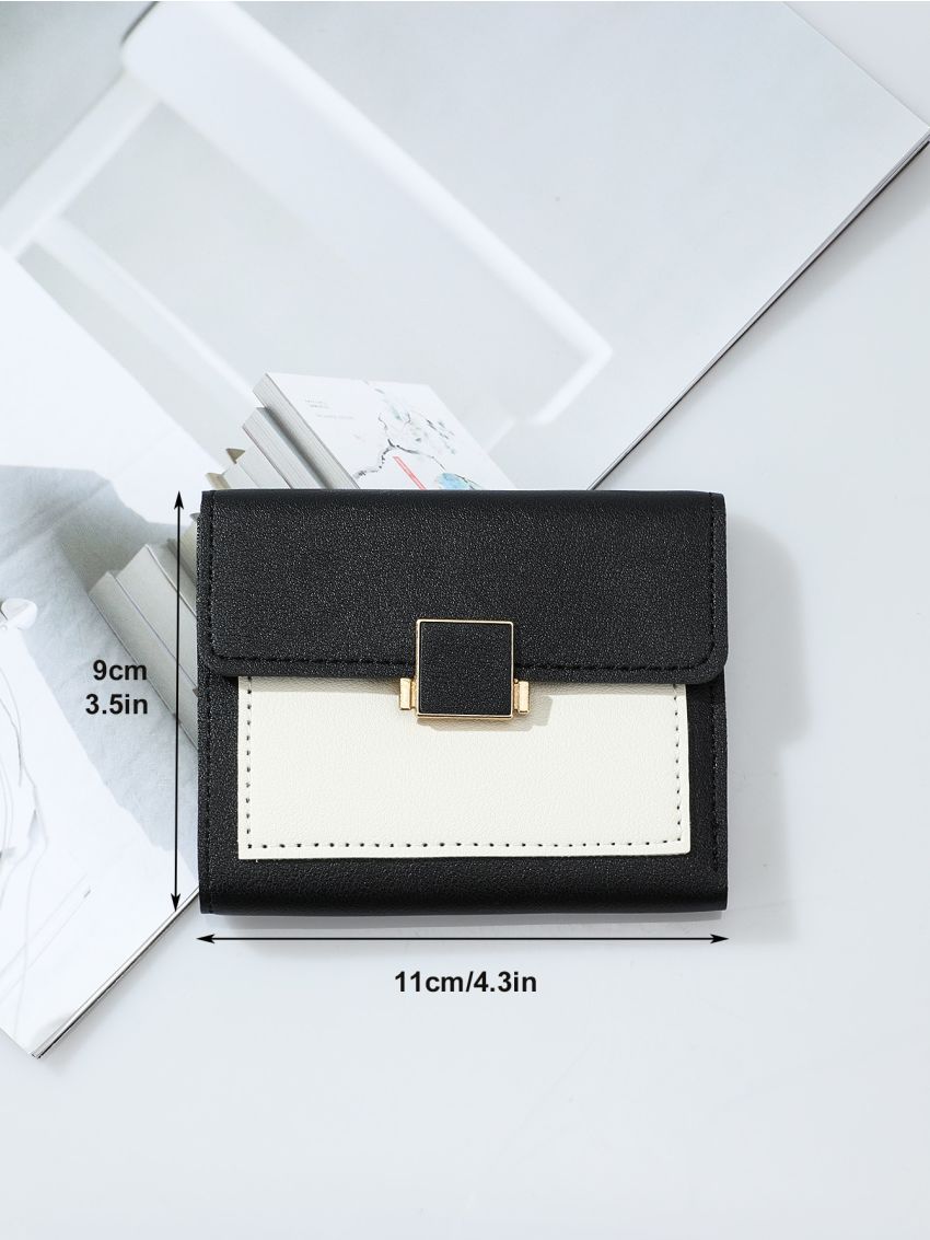 Color Block Fold Over Purse