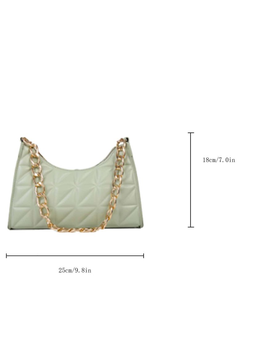 Quilted Chain Baguette Bag