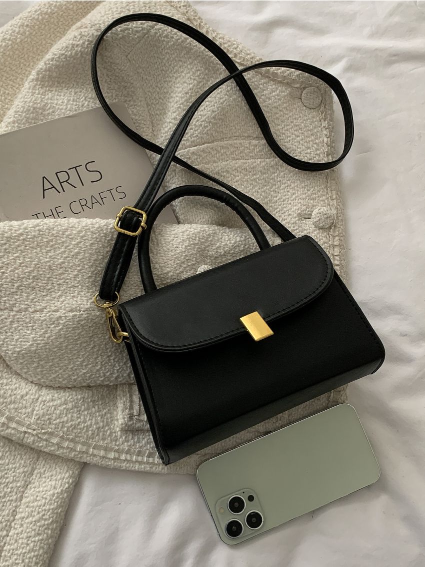 Mini Metal Decor Flap Square Bag