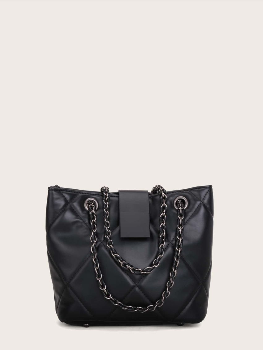 Quilted Chain Tote Bag