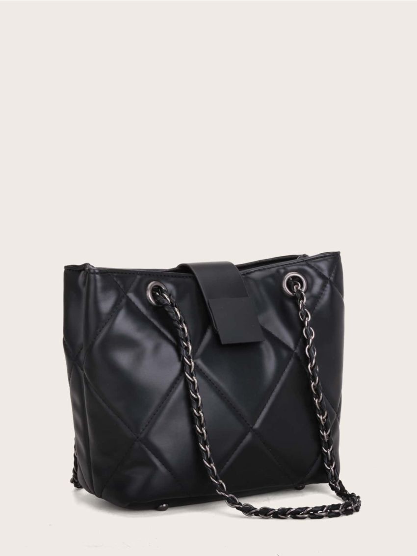 Quilted Chain Tote Bag