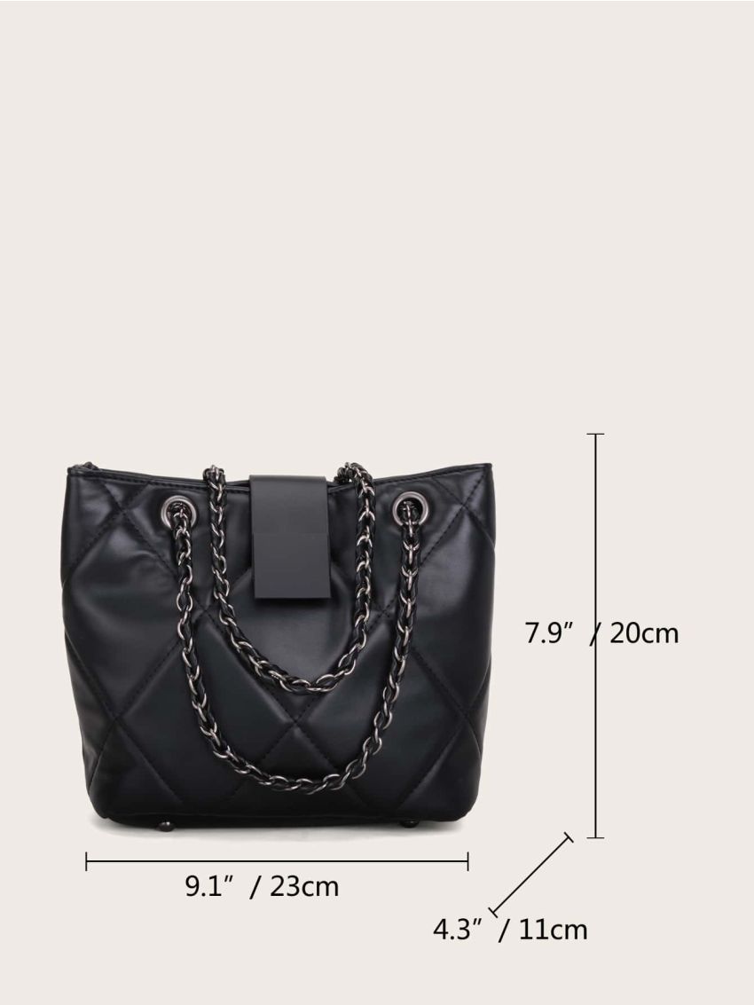 Quilted Chain Tote Bag