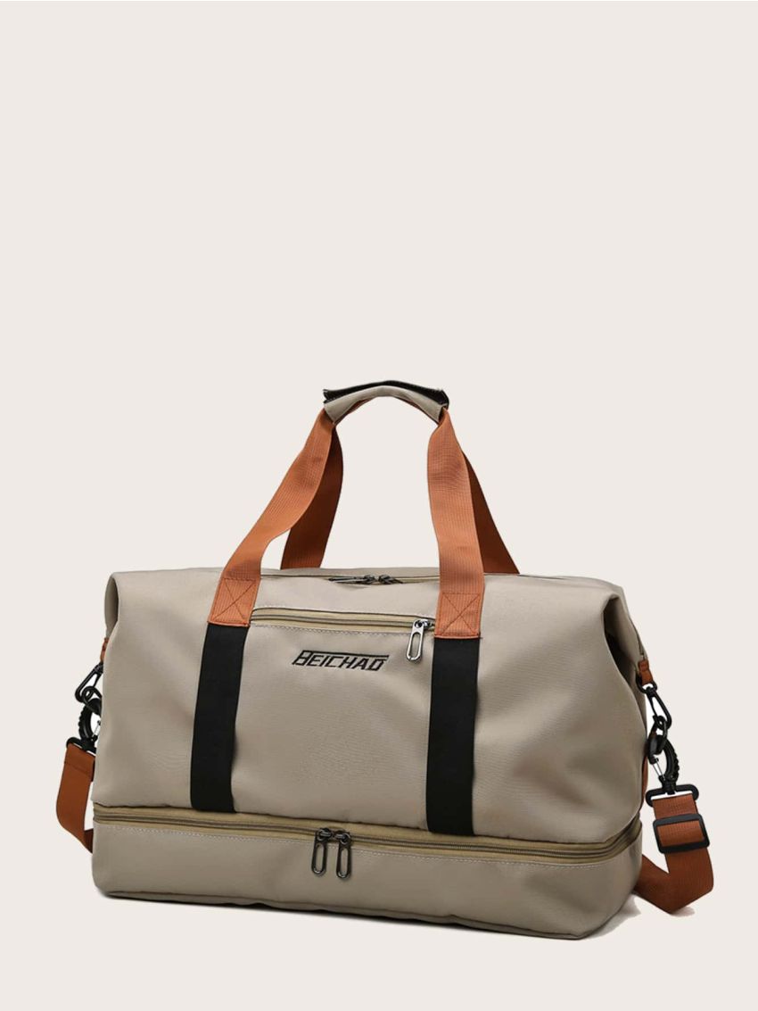 Large Capacity Letter Graphic Duffel Bag