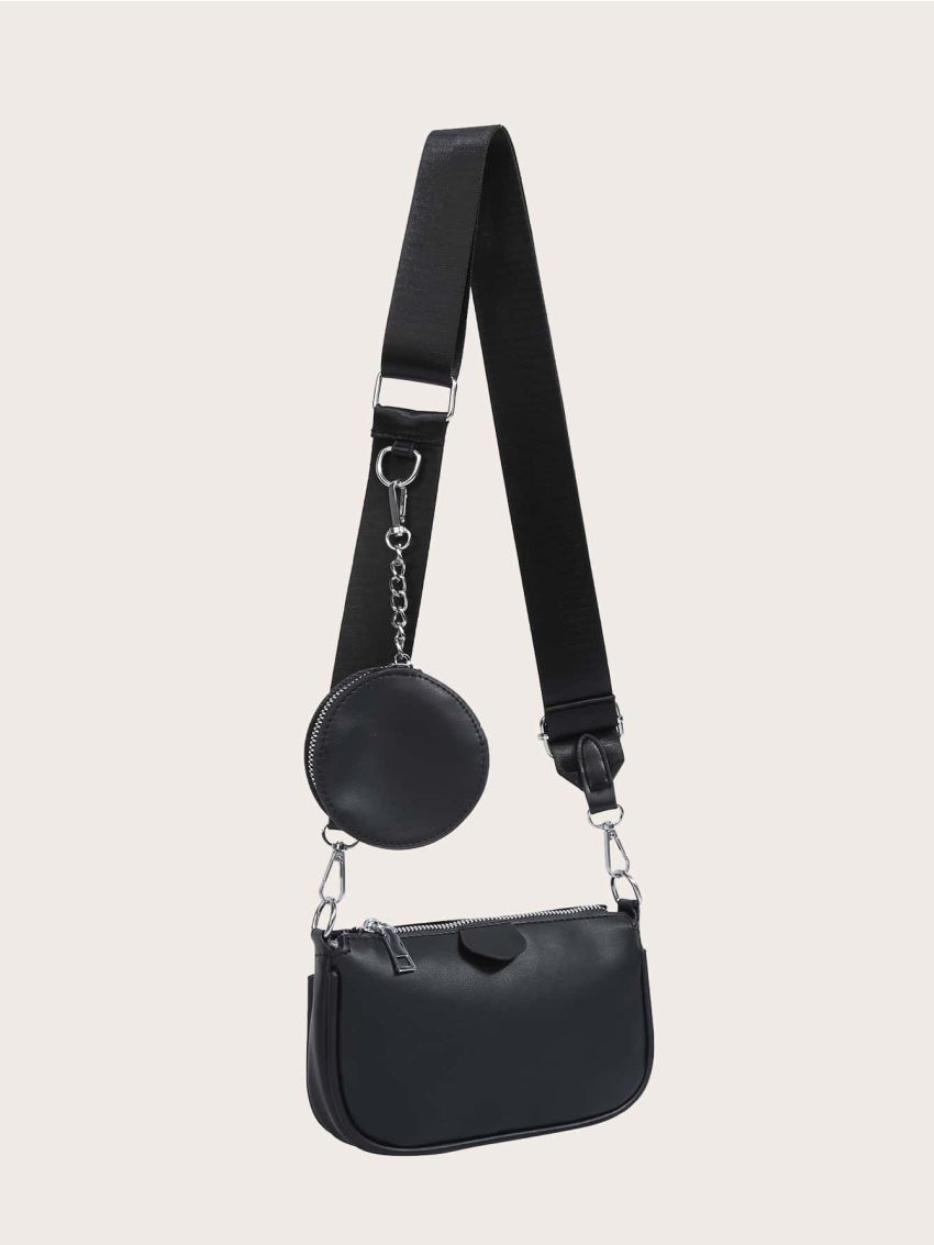 Mini Minimalist Baguette Bag With Coin Case