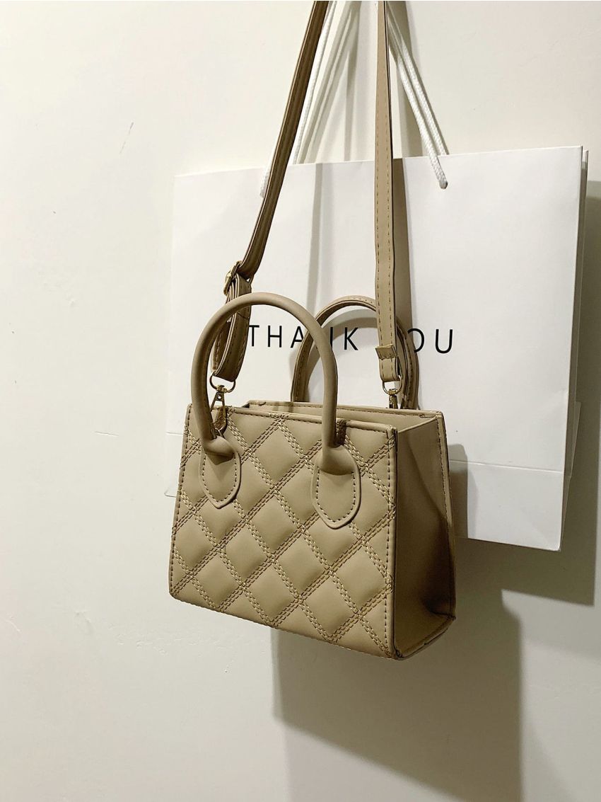 Mini Quilted Detail Square Bag