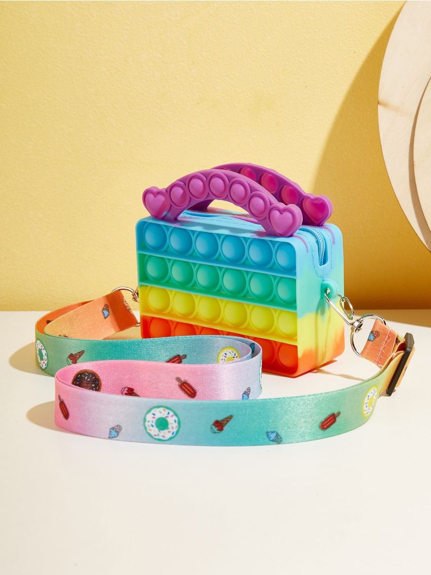 Mini Colorblock Pop It Square Bag