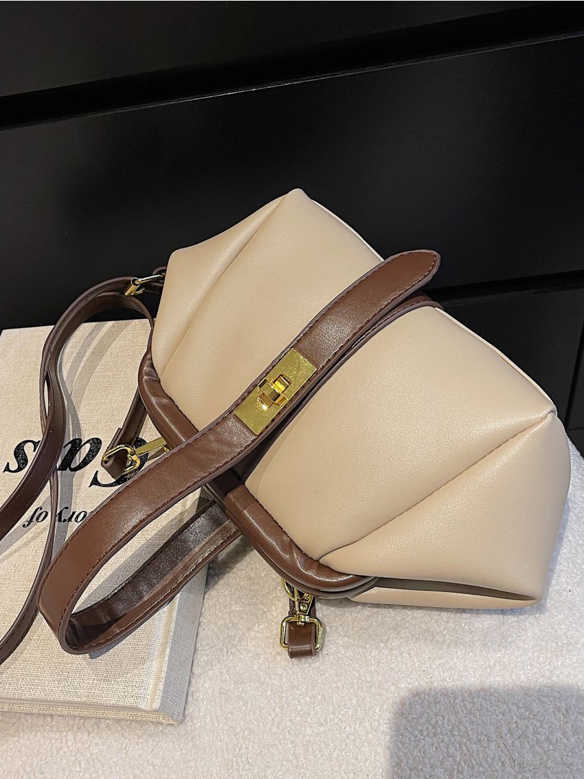 Twist Lock Colorblock Dome Bag