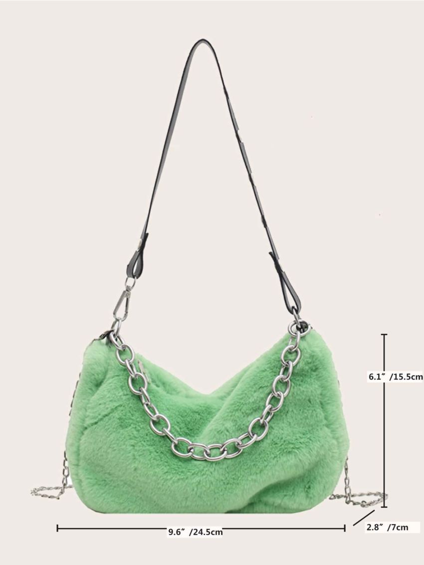 Chain Fluffy Shoulder Bag
