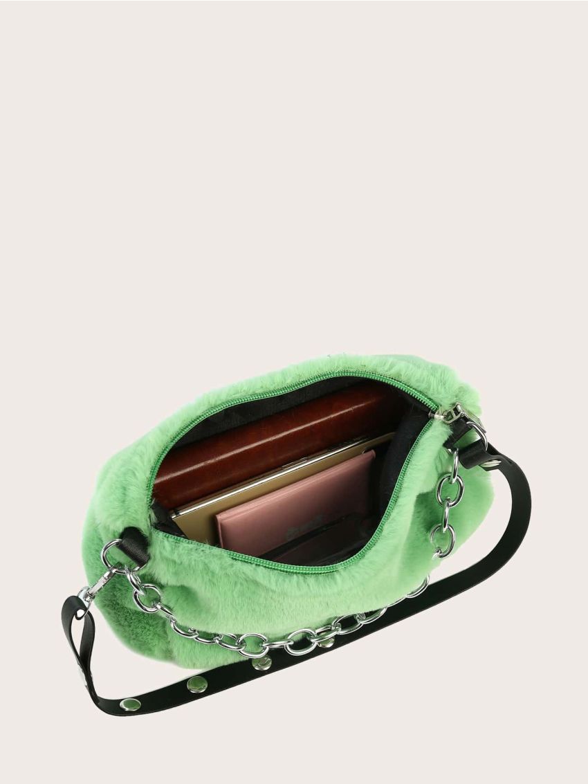 Chain Fluffy Shoulder Bag