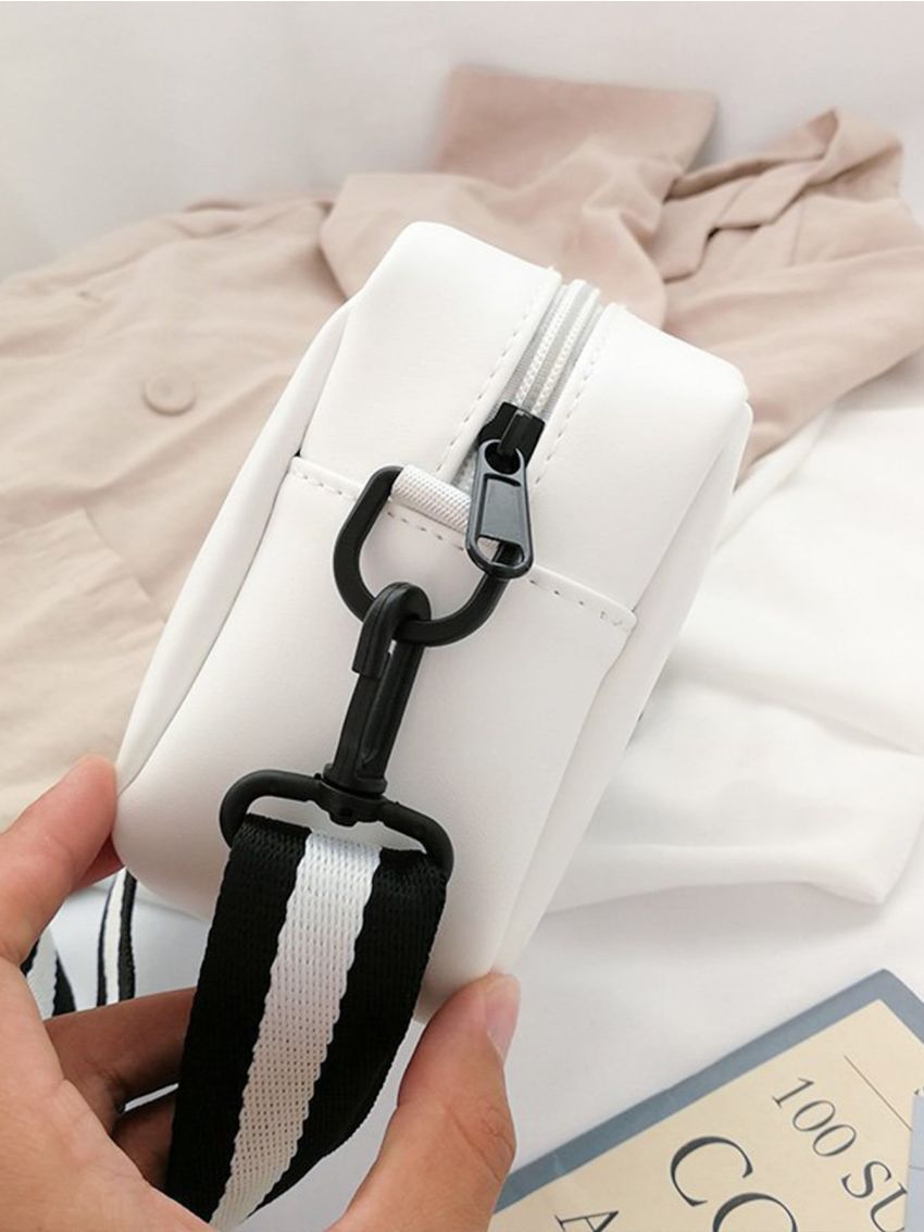 Letter Graphic Crossbody Bag