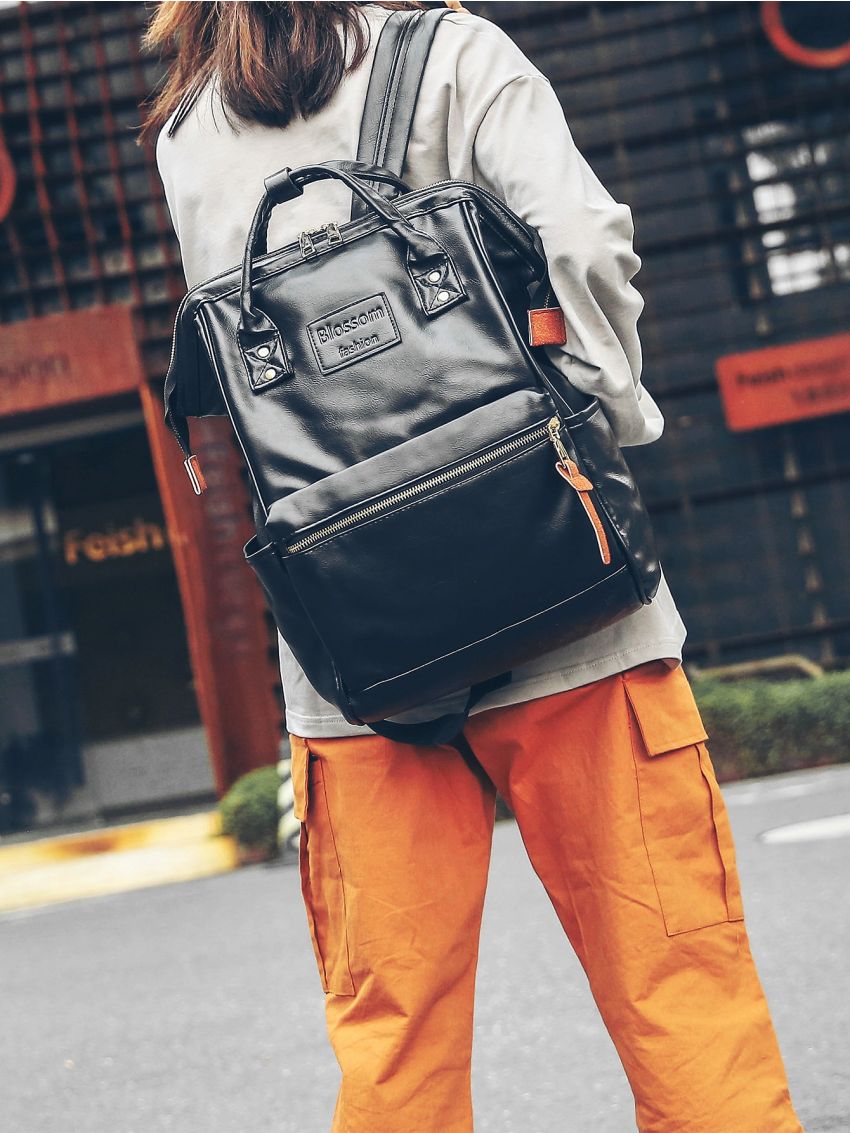 Zipper Front Large Capacity Backpack