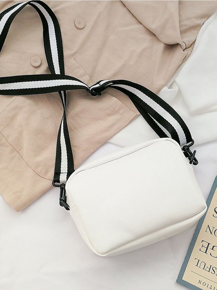 Letter Graphic Crossbody Bag