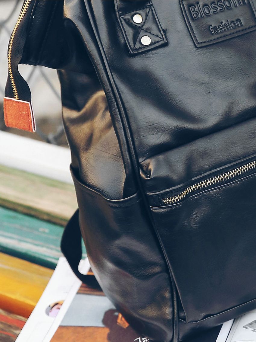 Zipper Front Large Capacity Backpack