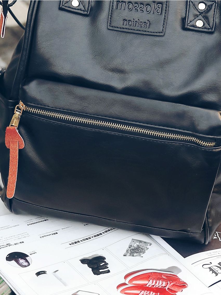 Zipper Front Large Capacity Backpack