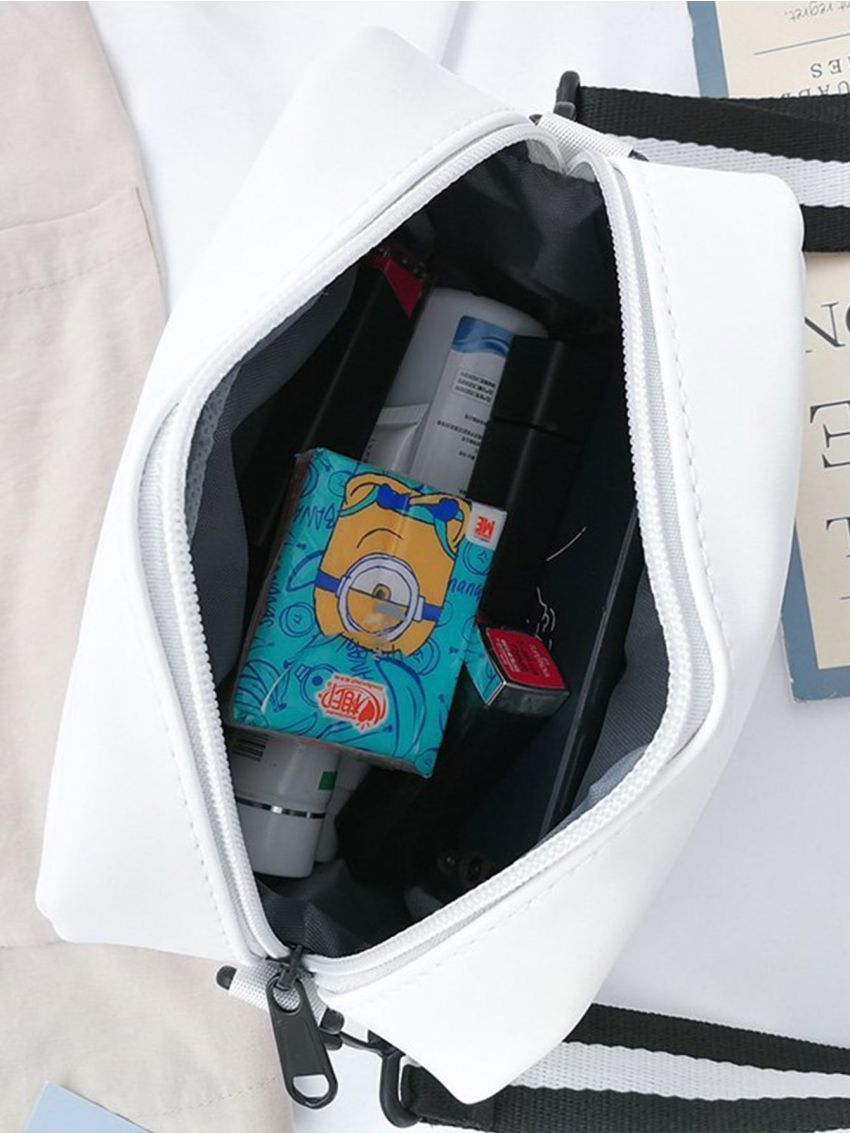 Letter Graphic Crossbody Bag