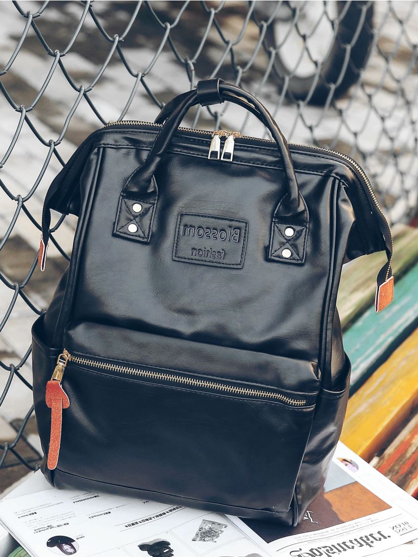 Zipper Front Large Capacity Backpack