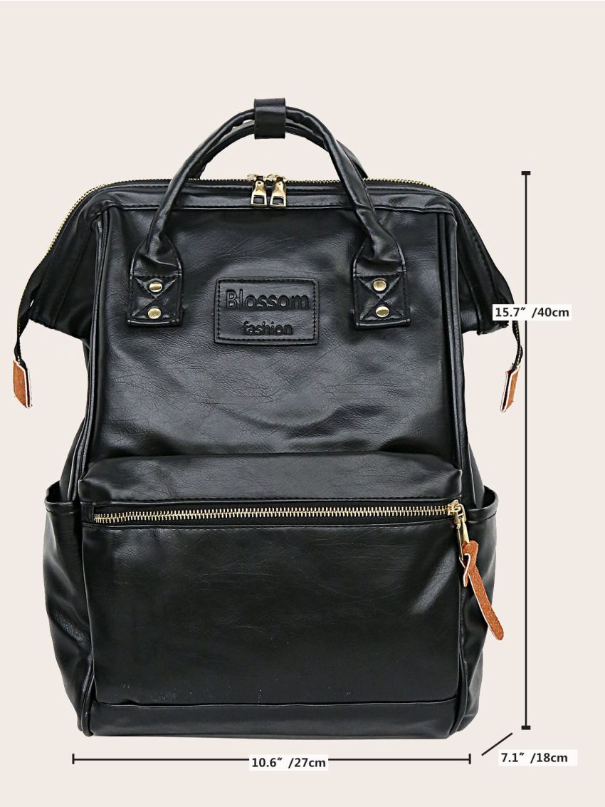 Zipper Front Large Capacity Backpack