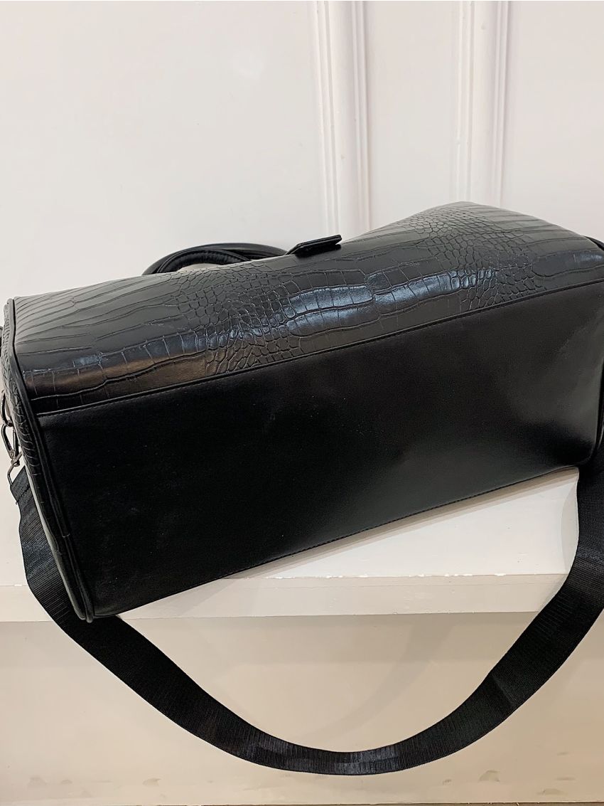 Crocodile Embossed Large Capacity Tote Bag