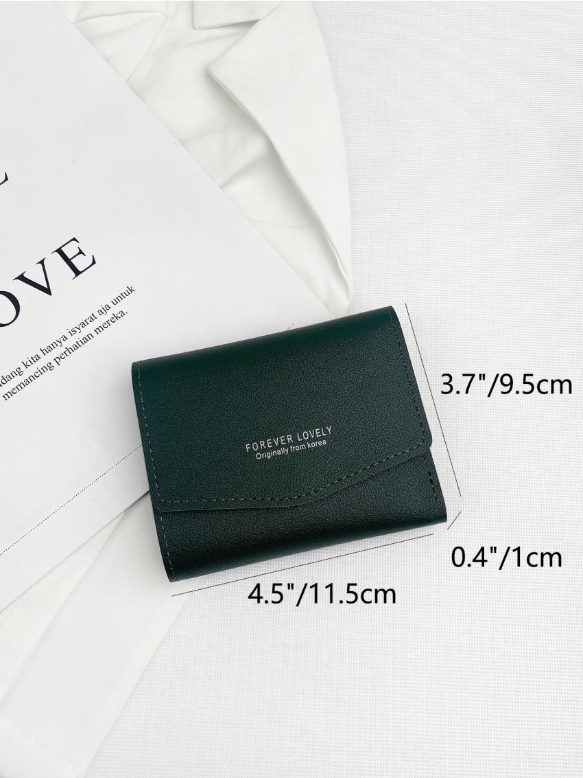 Letter Graphic Fold Over Small Purse