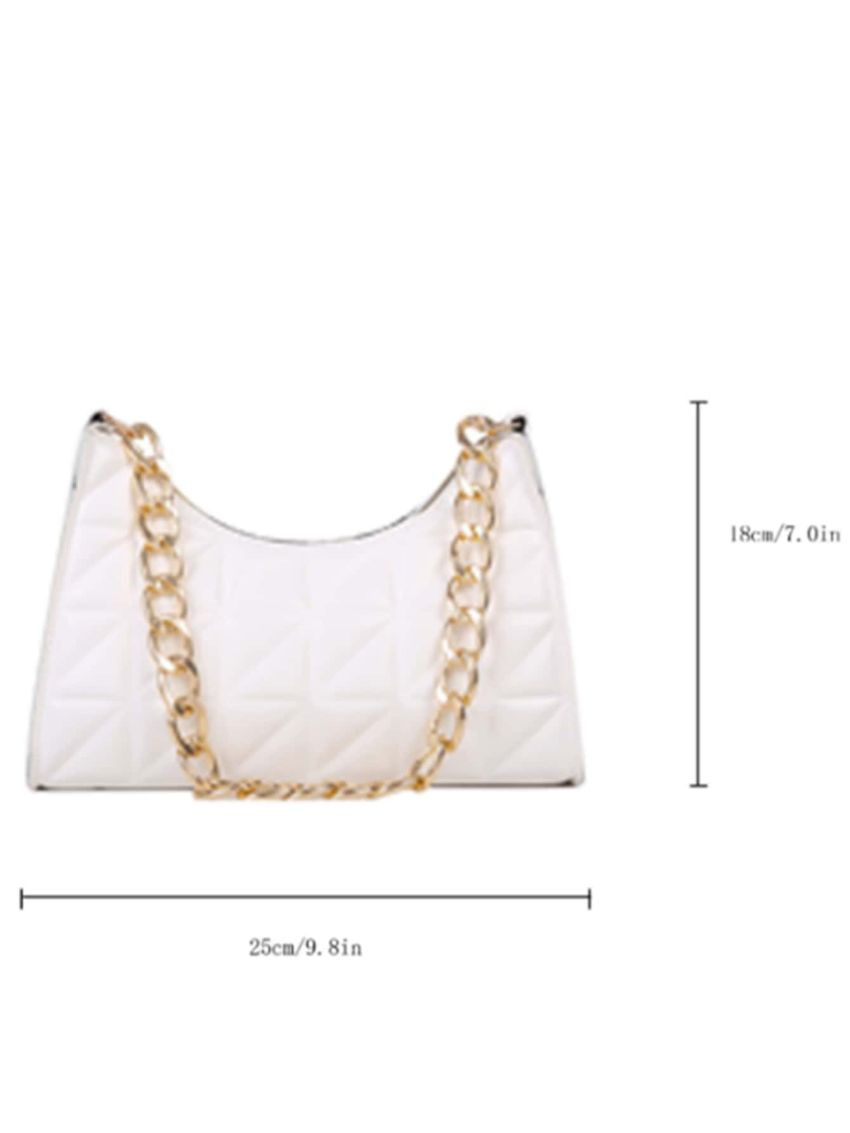 Quilted Chain Baguette Bag