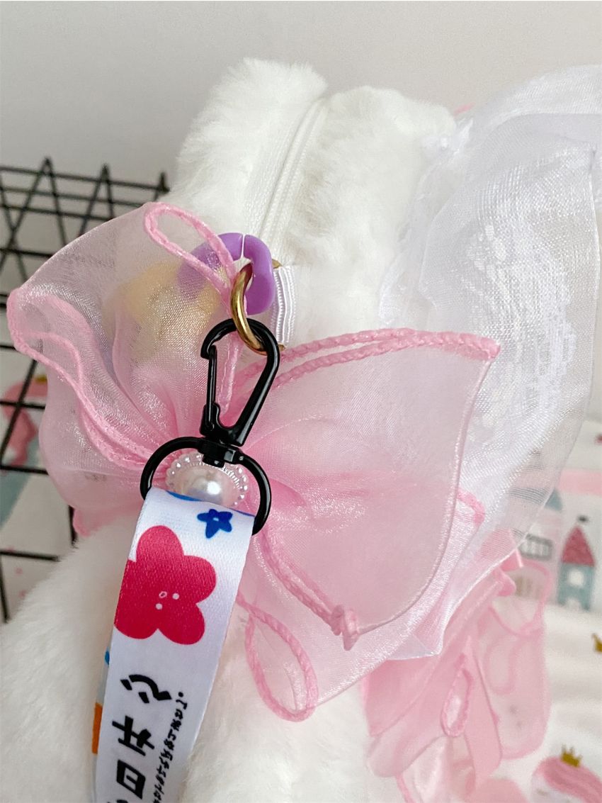 Mini Rabbit Design Fluffy Shoulder Bag