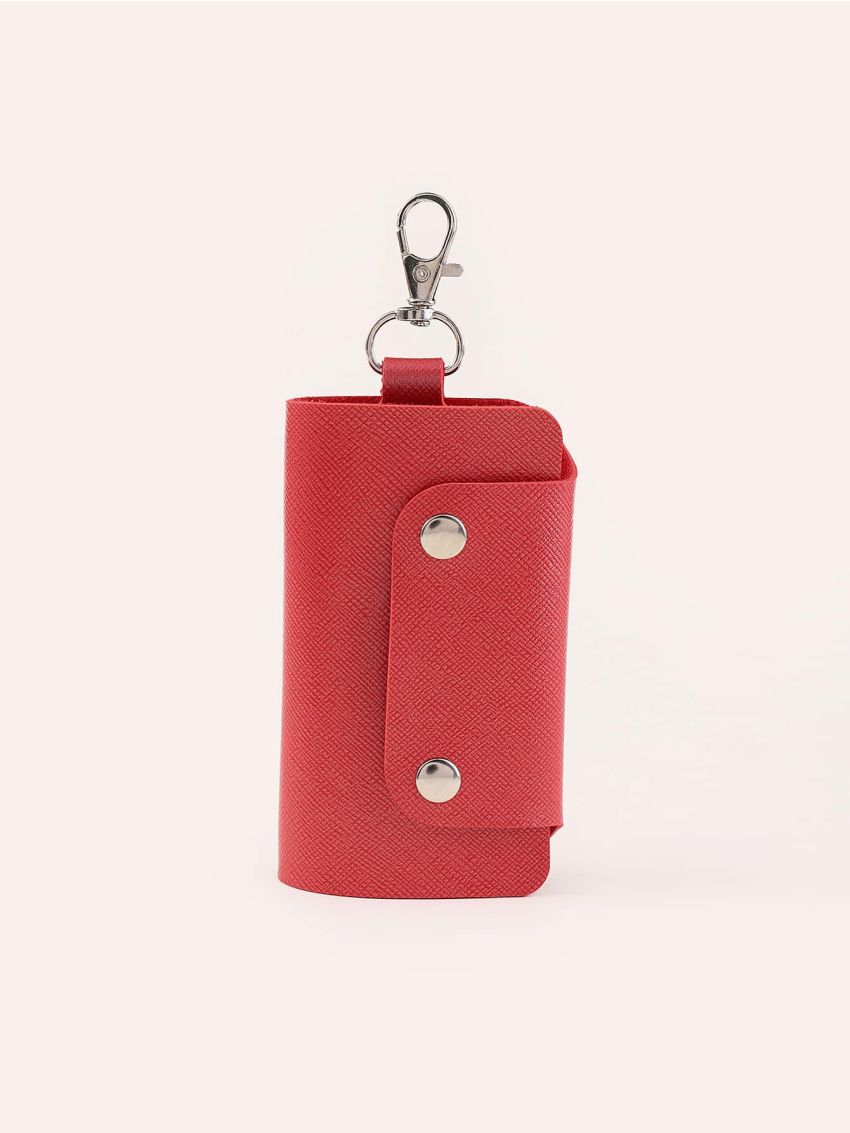 Snap Button Fold Over Key Case