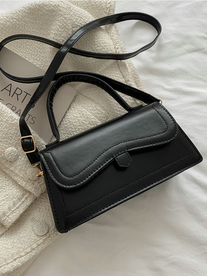 Minimalist Flap Top Handle Bag